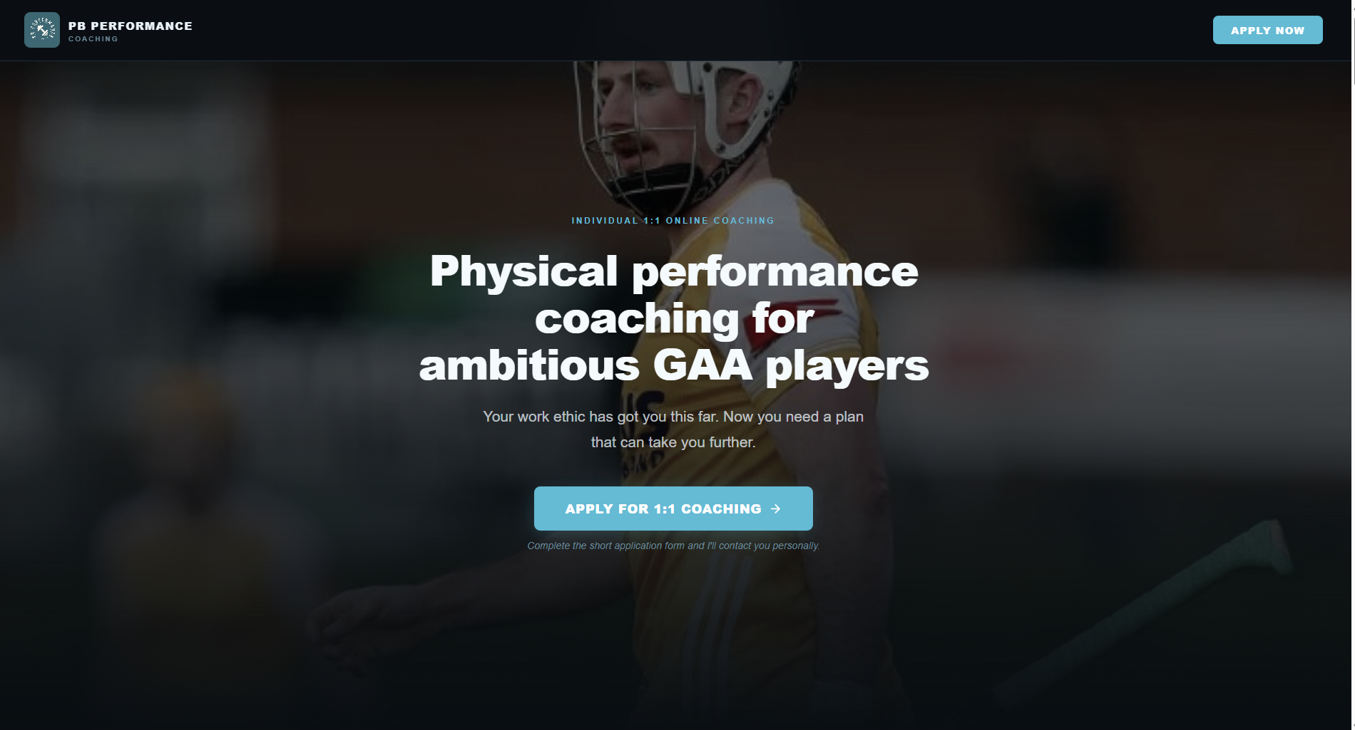 PB Performance Coaching website